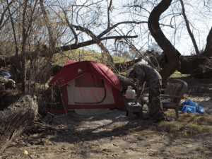 Homeless encampment in Temecula. Patch photo.